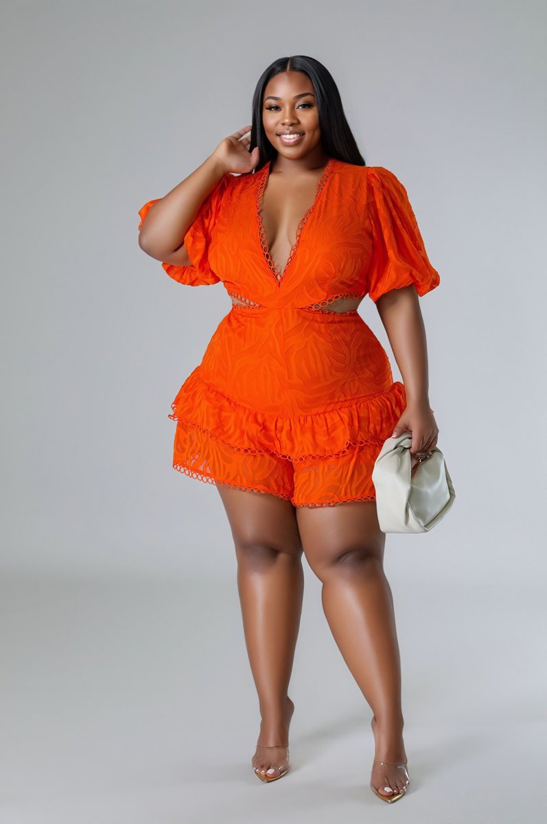 Flirty Flutter Sleeve Romper