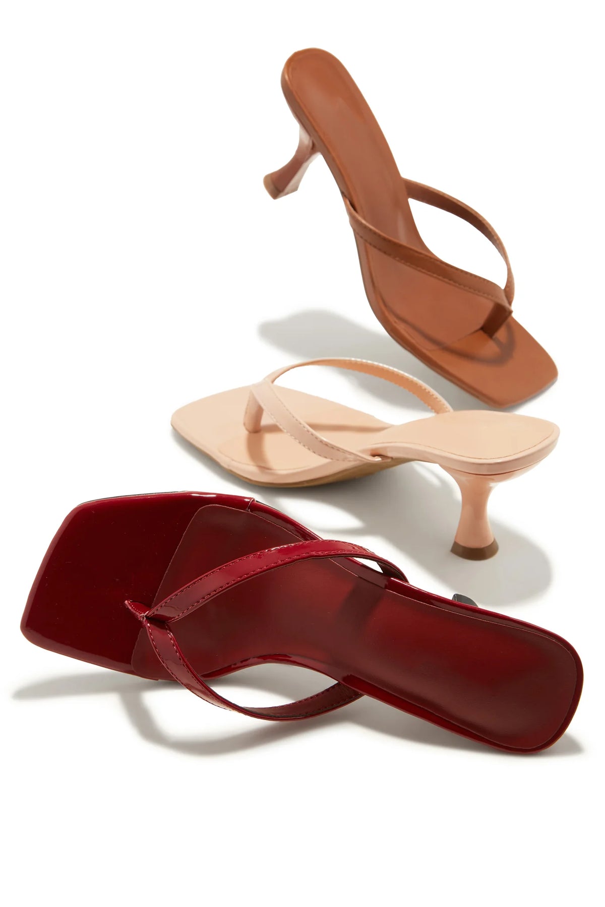 Areya Mid Heel Mules - Chestnut